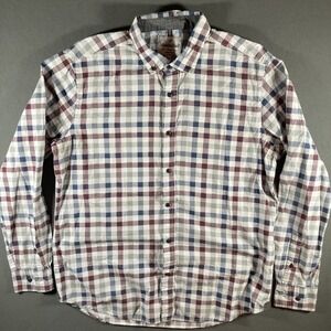 International Report Long‎ Sleeve Button Down Shirt Mens Plaid Size Large